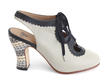 Levitation Gris Slingback with scalloped trim: Profile outside