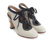 Levitation Gris Slingback with scalloped trim: Quarter view