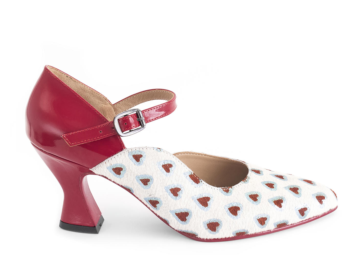Lily-Rose Heart/Red D’orsay mary jane heel: Profile outside