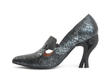 Linda Clayton Bleu serpent Buckled Loafer Heel: Profile inside