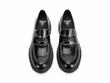 Linggo Noir Flâneur en cuir à logo: Front