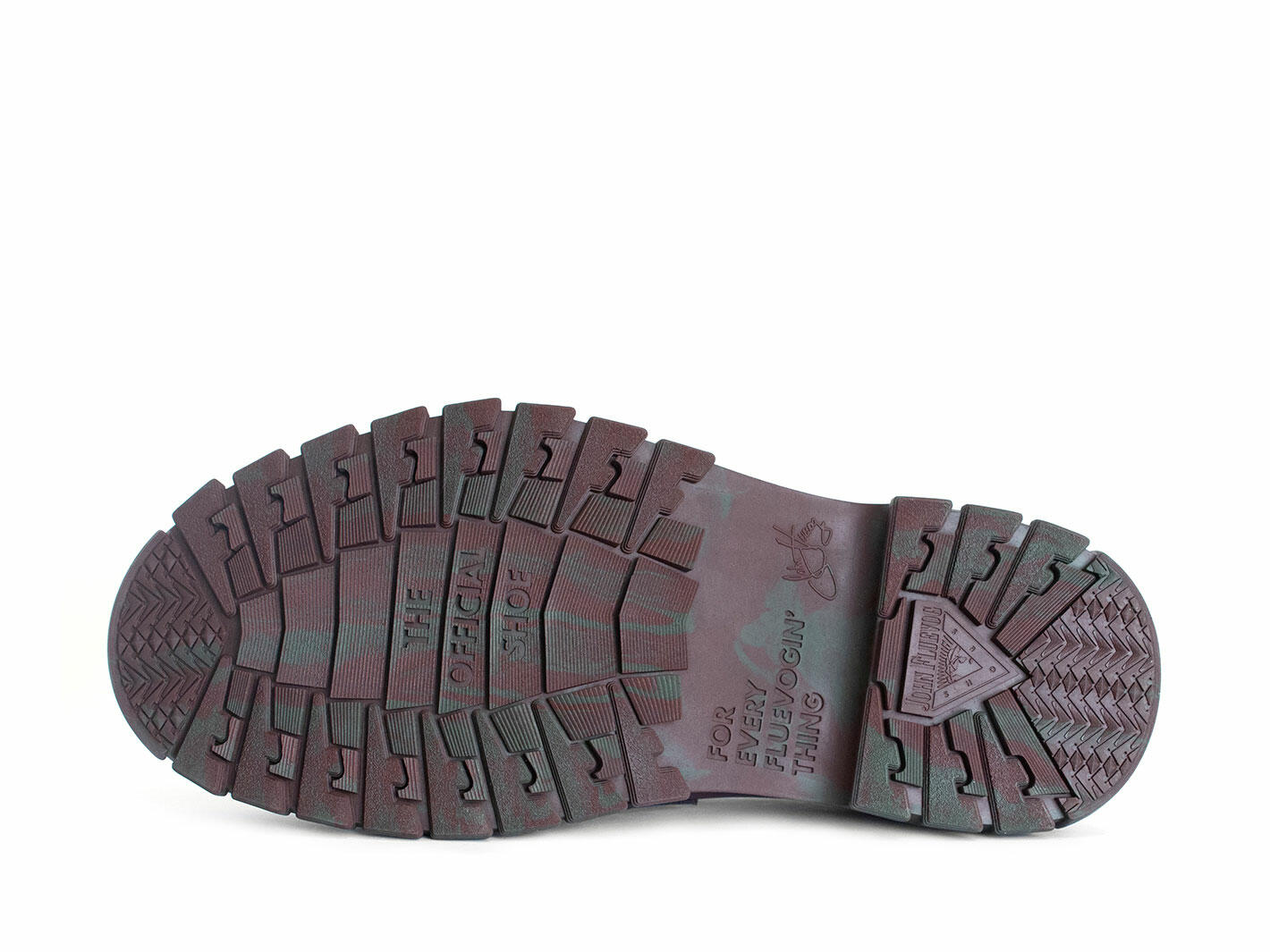 Linggo Purple/Green Leather Loafers with Rubber Soles: Sole