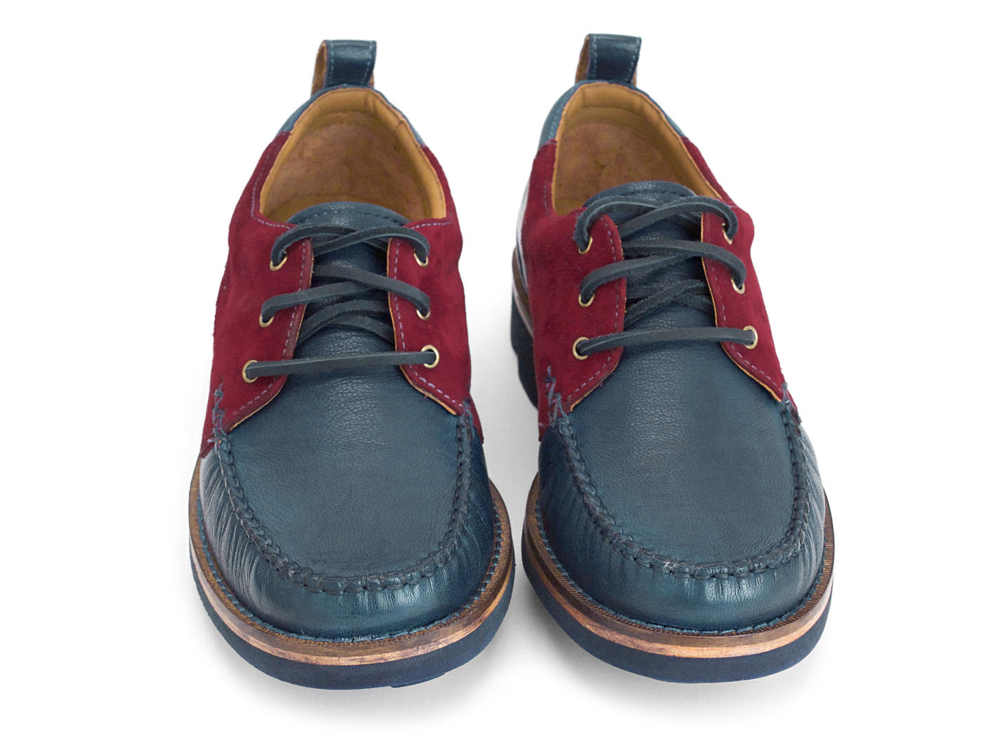 Little Wing Blue Boat shoe with wings: Front