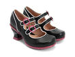Liz Black Double Buckle Mary Jane Heel