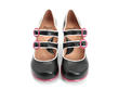 Liz Black Double Buckle Mary Jane Heel