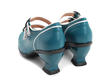 Liz Teal Double Buckle Mary Jane Heel
