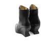Looney Black Lace-up wedge boot: Back