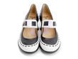 Loyalist Noir & blanc Vintage style mary jane: Front