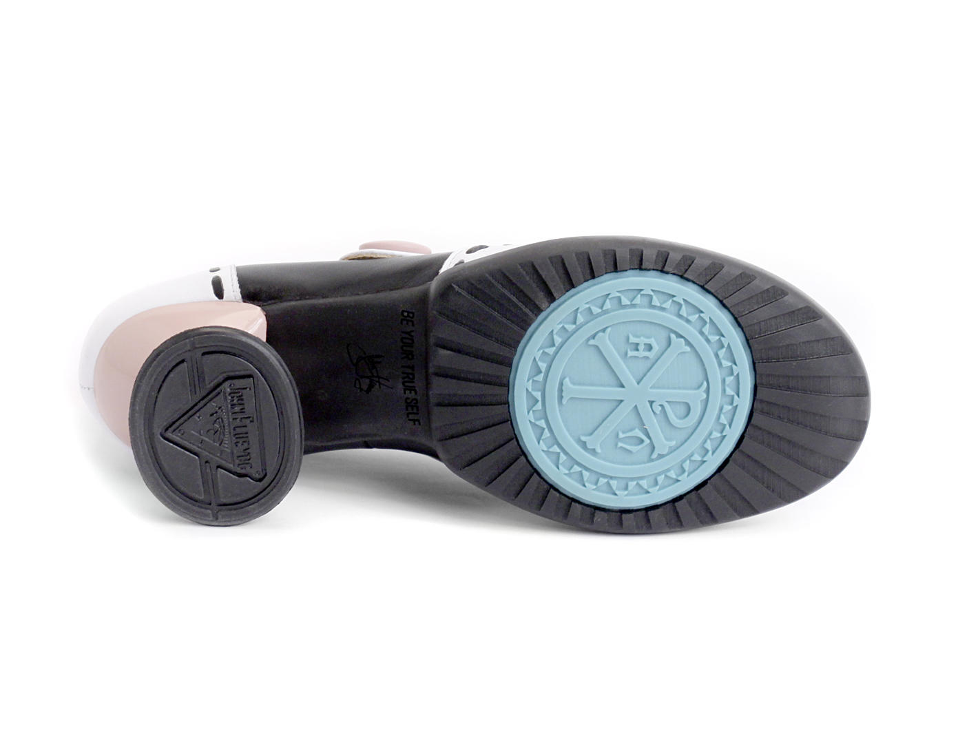 Loyalist Noir & blanc Vintage style mary jane: Sole