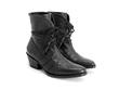 Luana Black Lace-up ankle boot: Quarter view