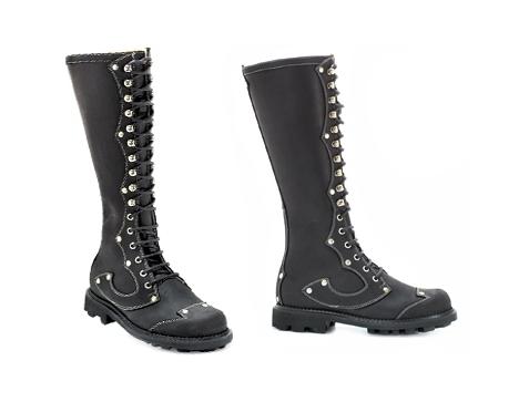 Lucky Stud Black with Beige stitch