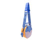 Lucy Bleu/Orange Sac rond en cuir
