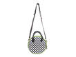 Lucy Green/Check Round leather bag