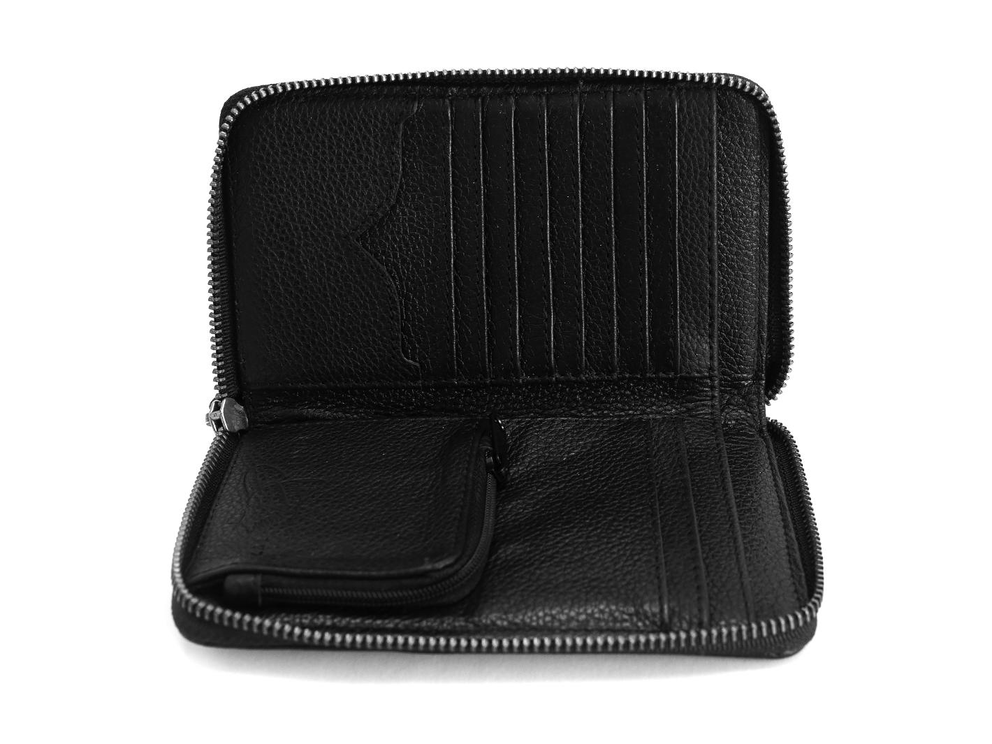 Lulu Wallet Black Leather wristlet
