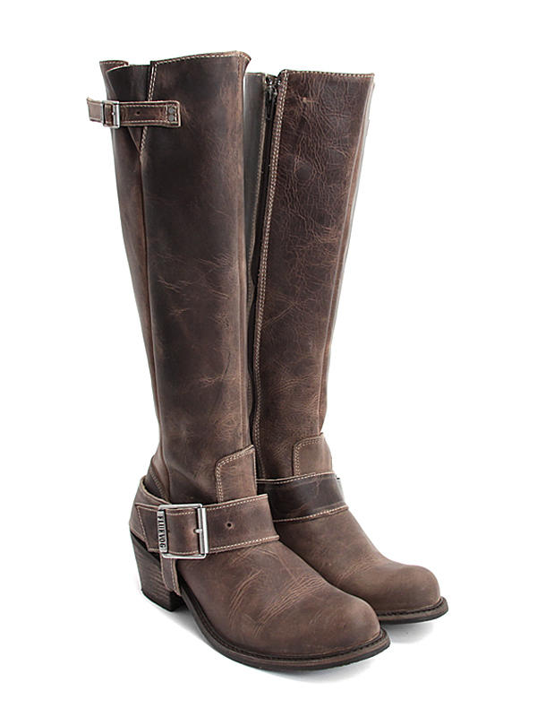 Luna Brun Tall buckled boot