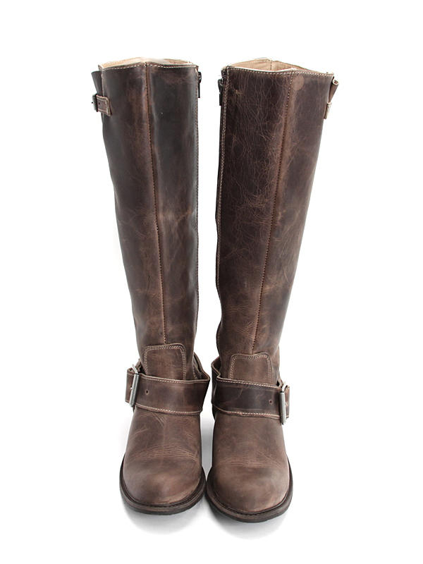 Luna Brun Tall buckled boot