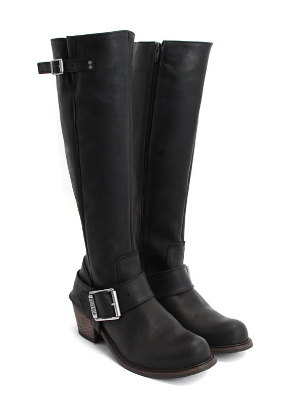 Luna Noir Tall buckled boot