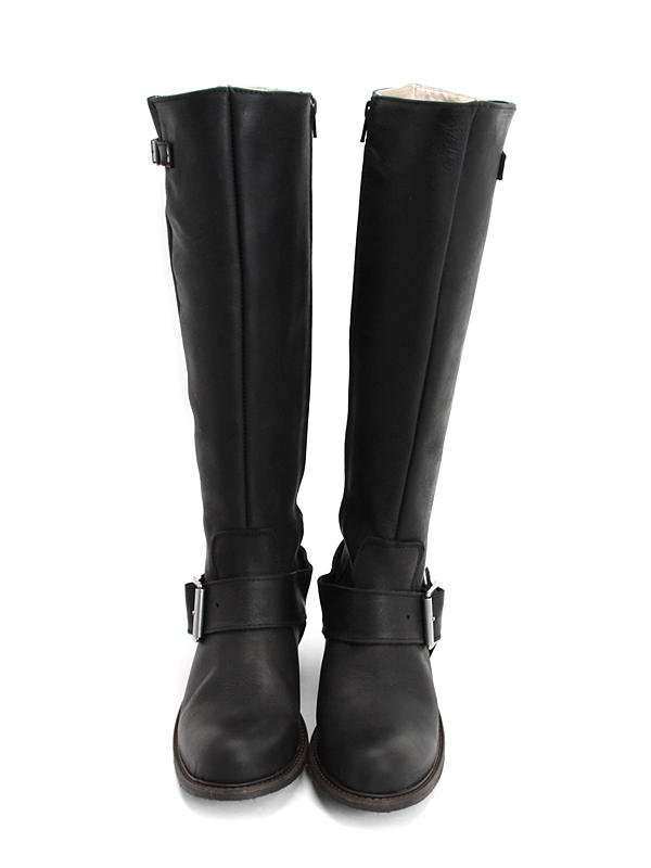 Luna Noir Tall buckled boot