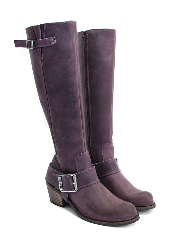 Luna Violet Tall buckled boot
