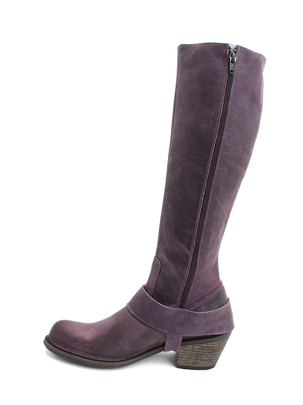 Luna Violet Tall buckled boot