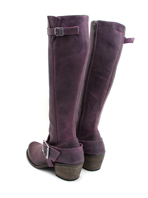 Luna Violet Tall buckled boot