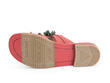 Madeira Red Flat sandal with leather flowers: Sole