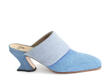 Majesty Blue pony Mule Heels: Profile outside