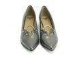 Makena Silver Key ring pump: Front