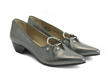 Makena Silver Key ring pump: Quarter view
