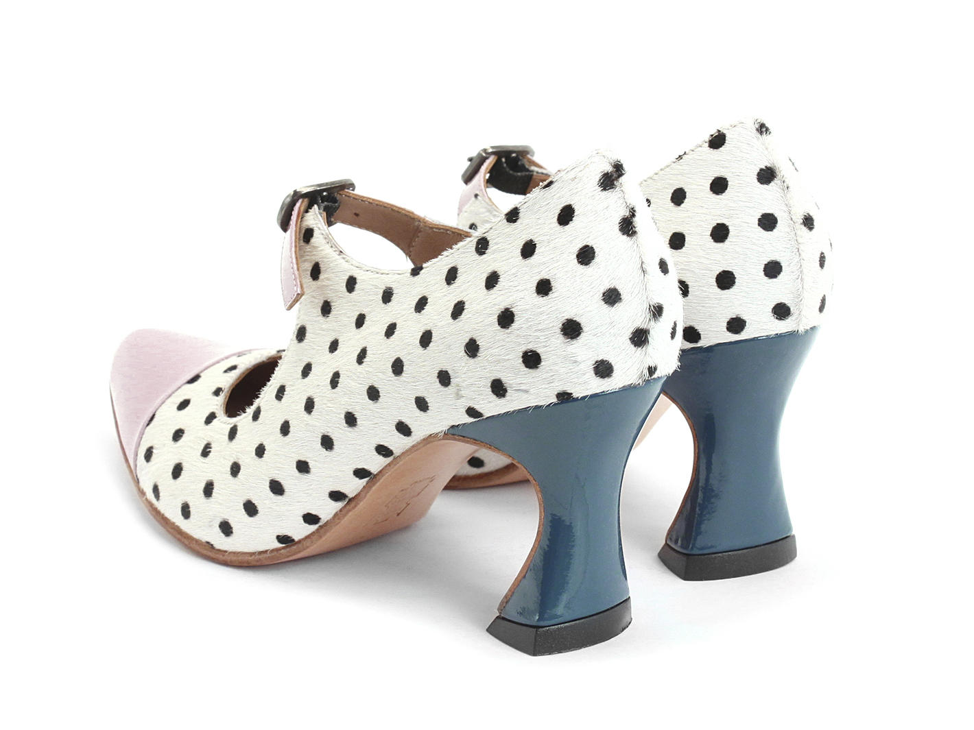 Malala Poney blanc Charles IX à bout vernis: Front
