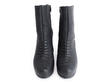 Maleika Black Studded wedge ankle boots: Front