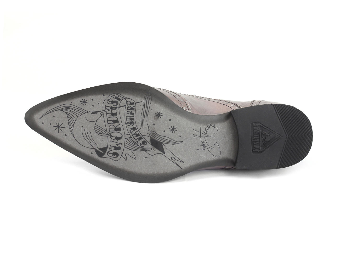 Malvern Silver Bumped toe brogue: Sole