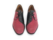 Manhattan: Men’s Black/Red reflective Asymmetrical derby shoe: Front
