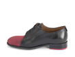 Manhattan: Men’s Black/Red reflective Asymmetrical derby shoe: Profile inside