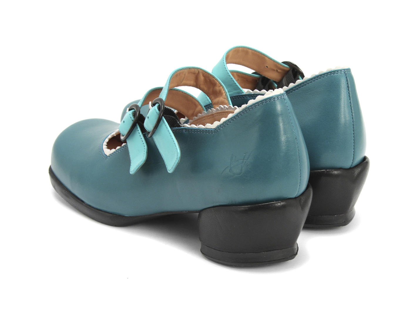 Margie Turquoise Double-Strapped Mary Jane: Back