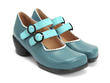 Margie Turquoise Double-Strapped Mary Jane: Quarter view