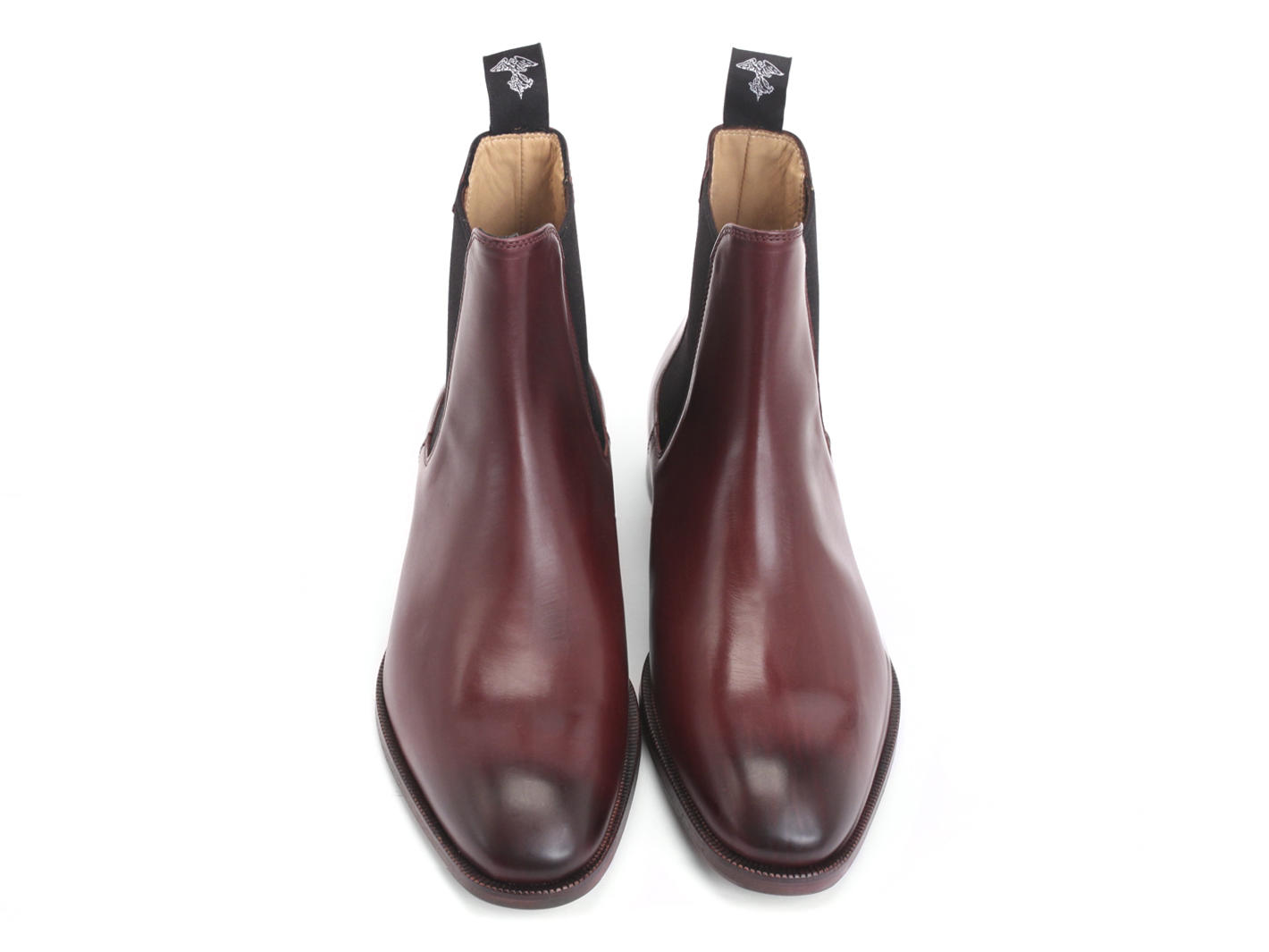 Mariana Burgundy Flat chelsea boot: Front