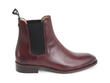 Mariana Burgundy Flat chelsea boot: Profile outside