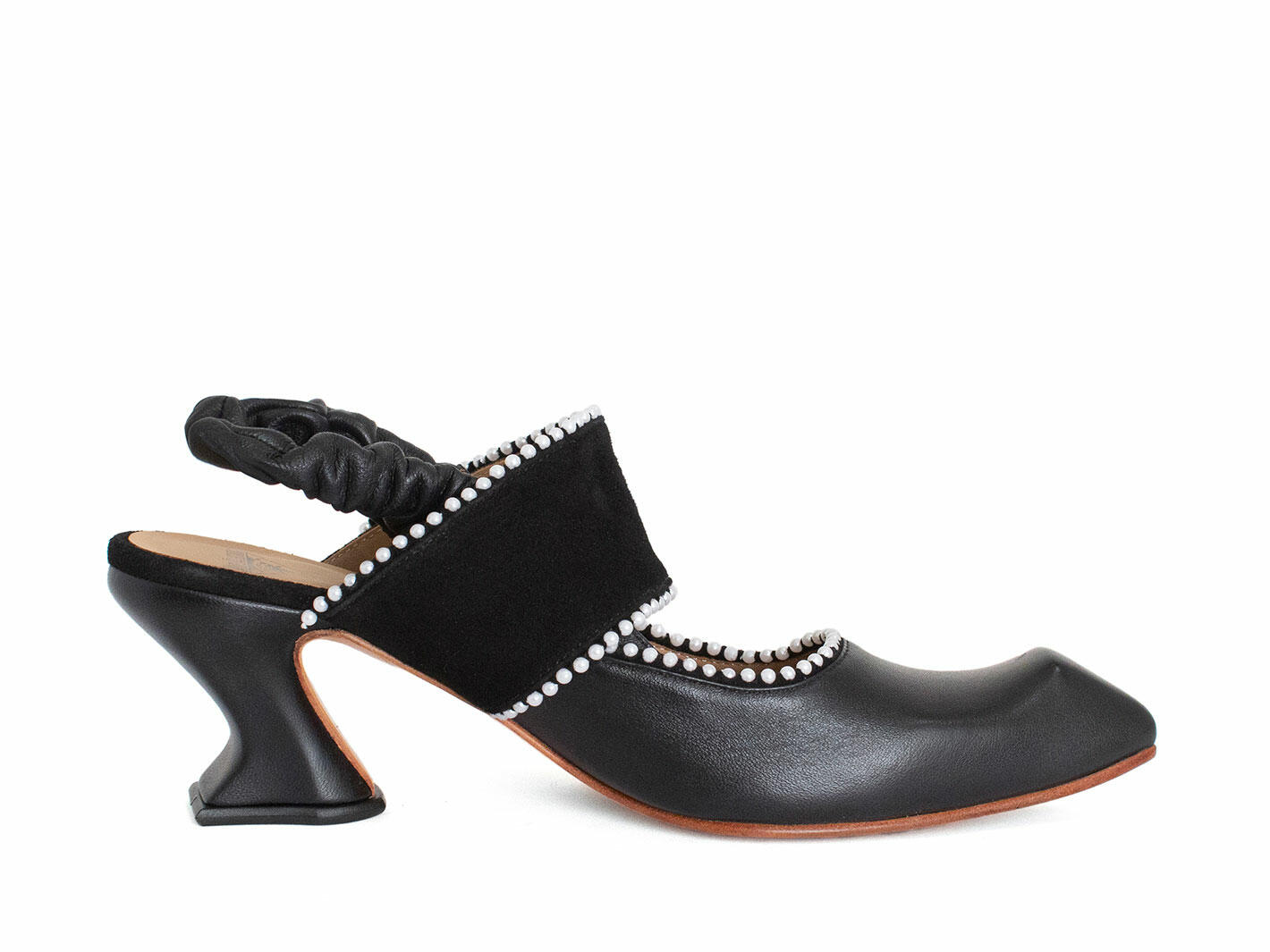 Marin Black Slingback mary jane: Profile inside