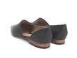 Marina Black Pointed D'Orsay Leather Flat: Back