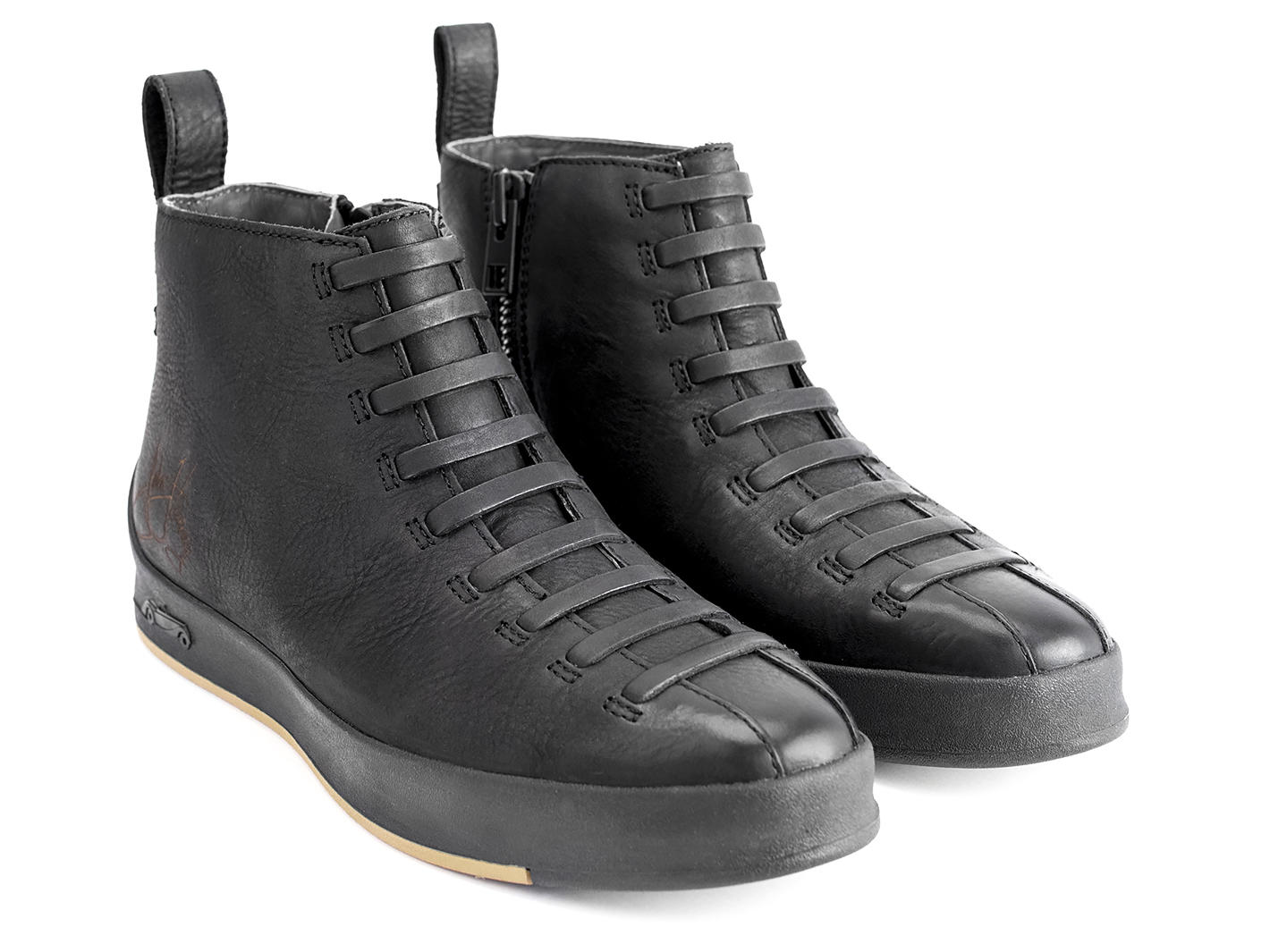 Mark V Noir Bottillon cheville sportif: Quarter view