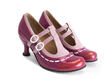 Mary Fields Pink Double strap mary jane: Quarter view