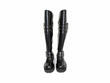 Maxi Noir Botte haute avec sangles: Front
