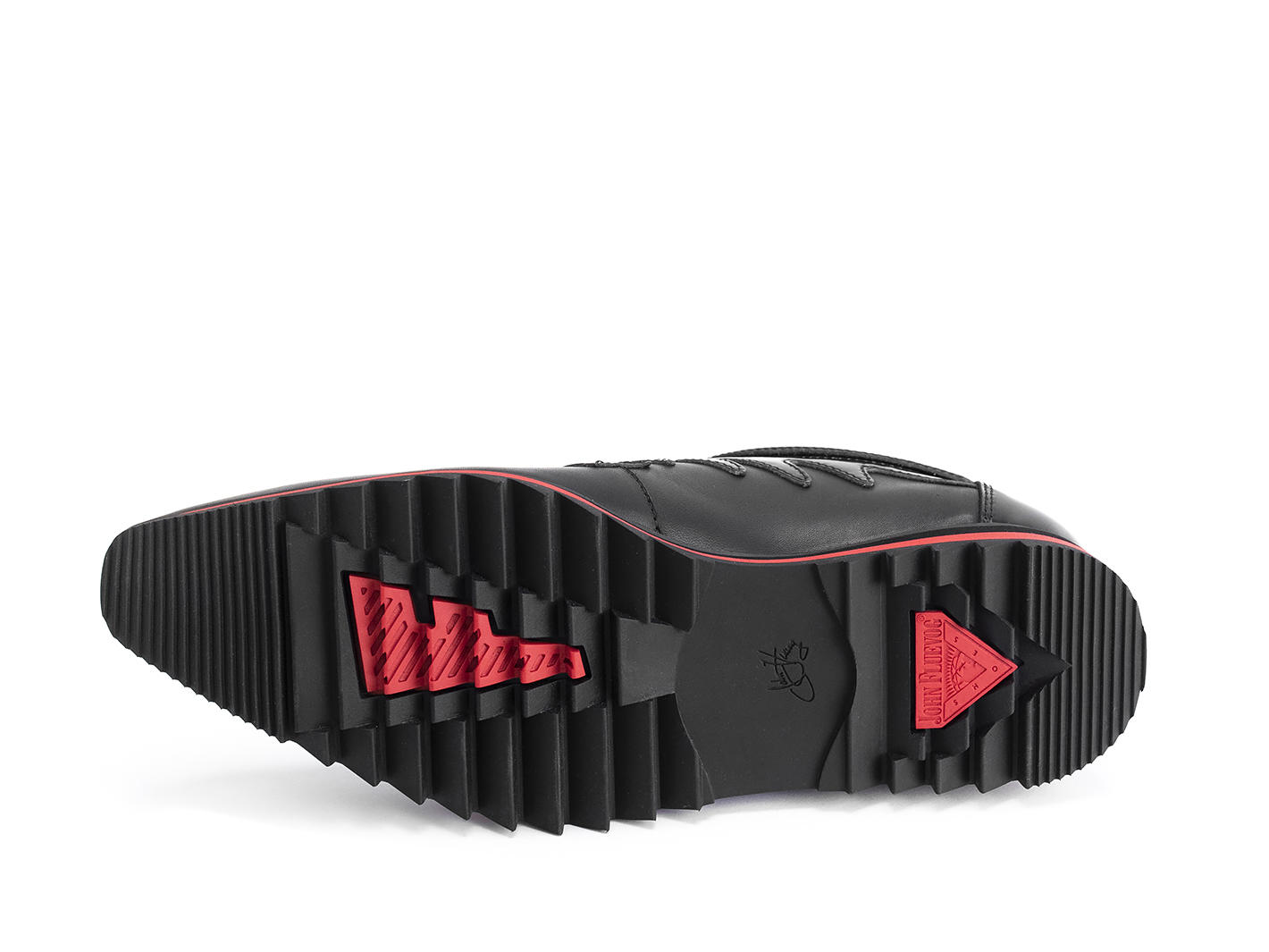 McNally Black/Red Zigzag accent sneaker: Sole