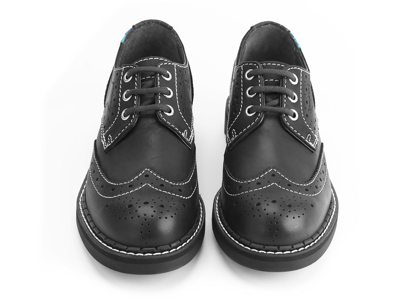 Michael: Women's - Black | Classic Wingtipped Derby | Fluevog Shoes