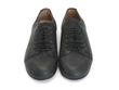 Miguel Black Zigzagged Eyelet Leather Shoe: Front