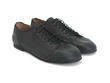 Miguel Black Zigzagged Eyelet Leather Shoe: Quarter view