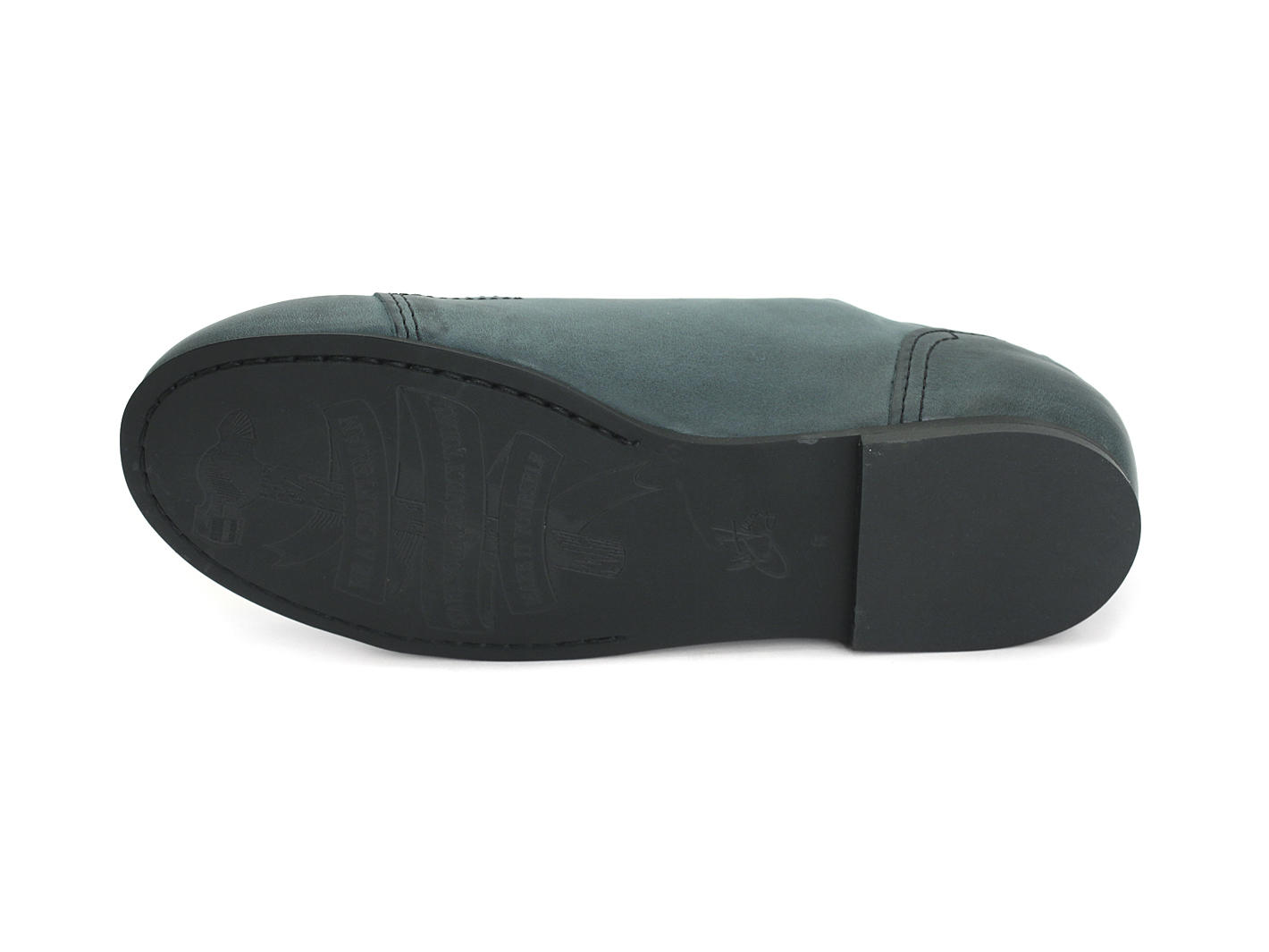Miguel Black Zigzagged Eyelet Leather Shoe: Sole