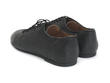Miguel Noir Chaussure de cuir avec oeillets en zigzag: Back