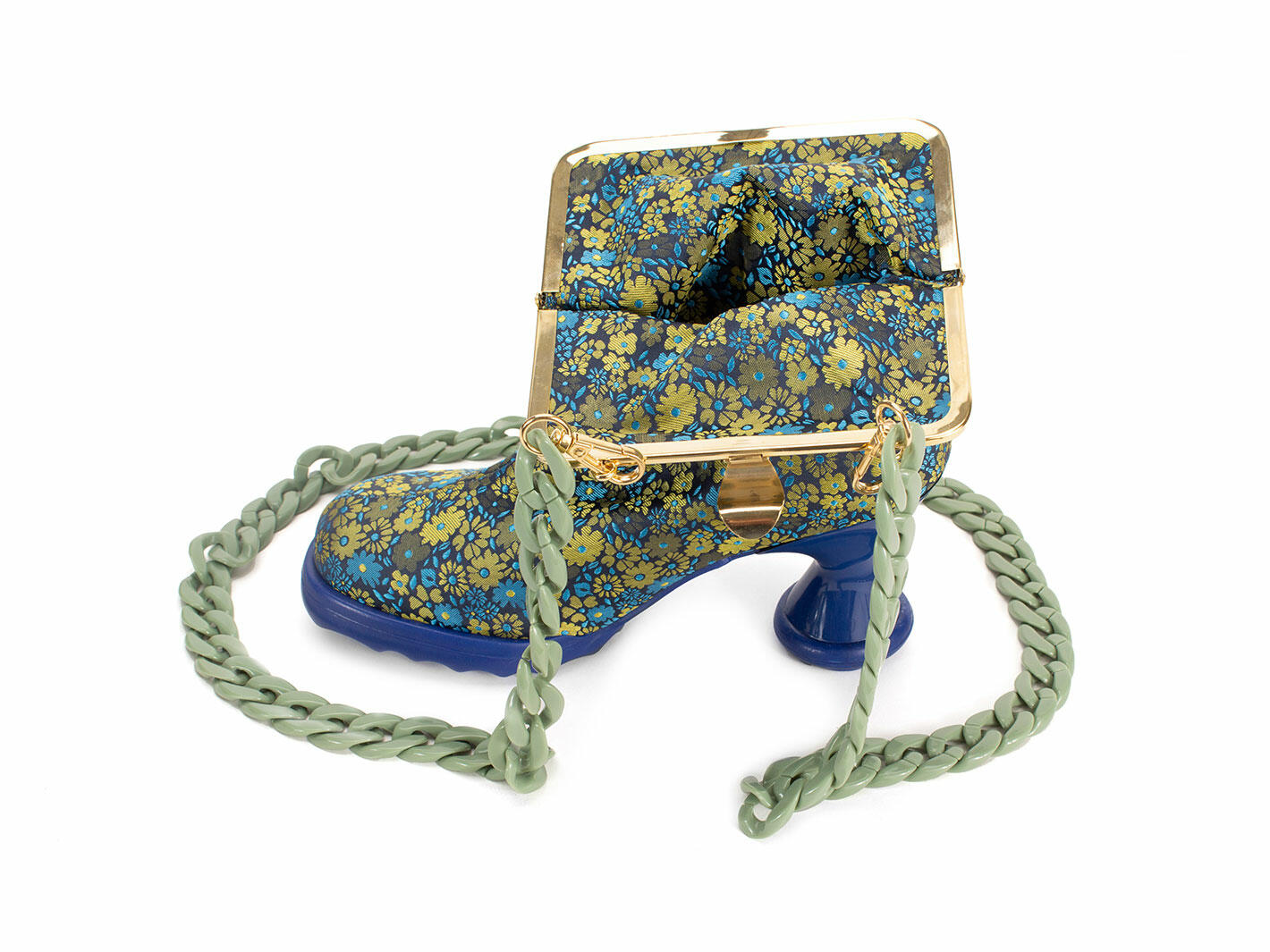 Miss Molly Bag Floral Textile Shoe-shaped purse